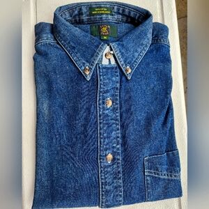 Men's Long sleeve Denim Shirt Medium